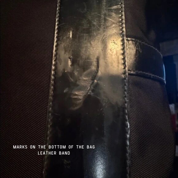 Gucci 1998 Tom Ford Black Canvas Leather Travel Bag Vintage Duffle Luggage Purse - Picture 10 of 12